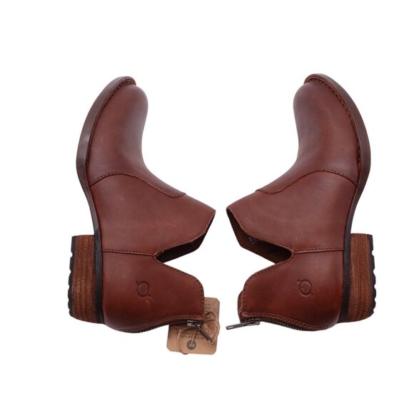 NWT Born Kerri Bootie Sz 6.5 Rust Tobacco Distressed Leather Handcrafted Pull On - Picture 13 of 14
